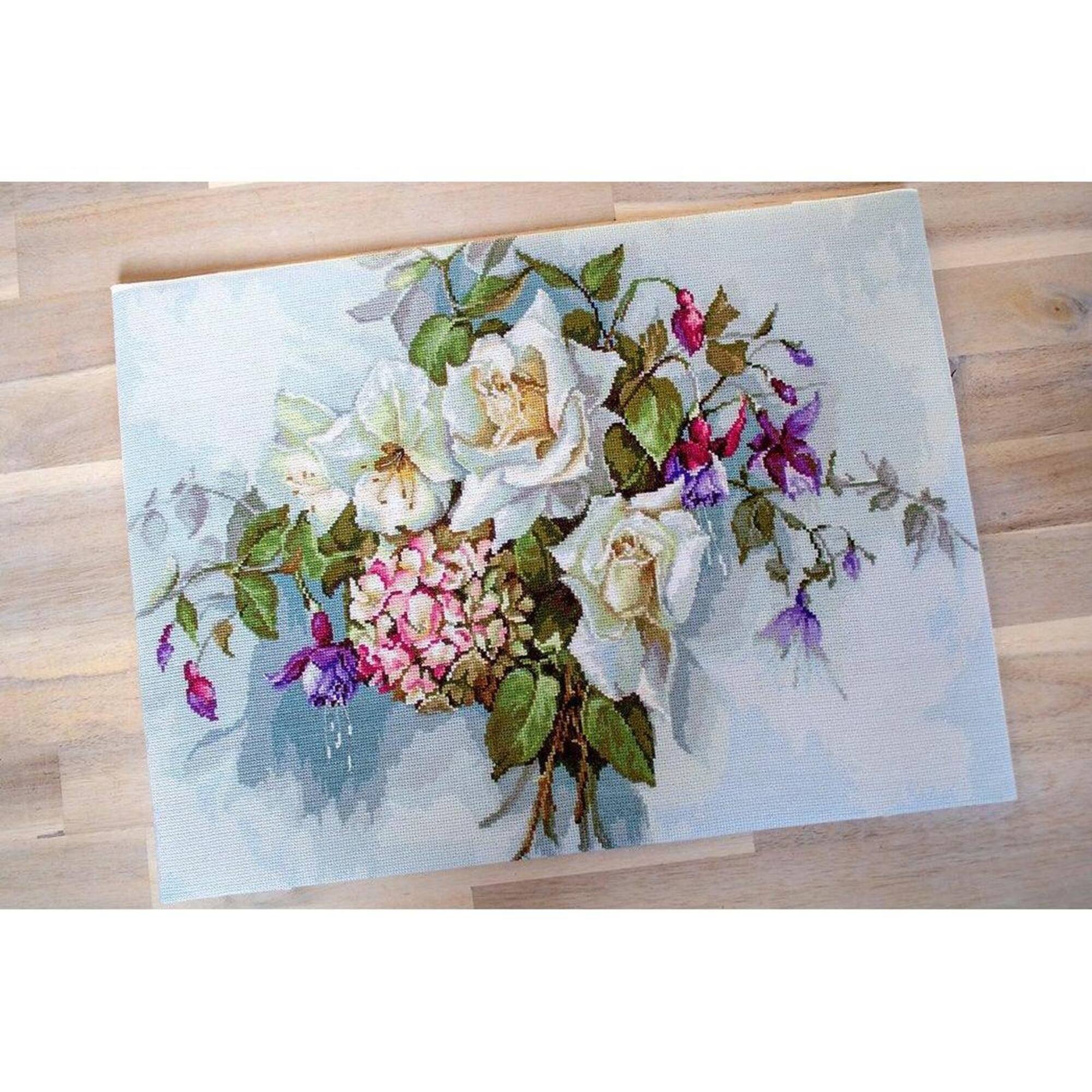 Luca-s Bouquet With Roses Counted Cross Stitch Kit